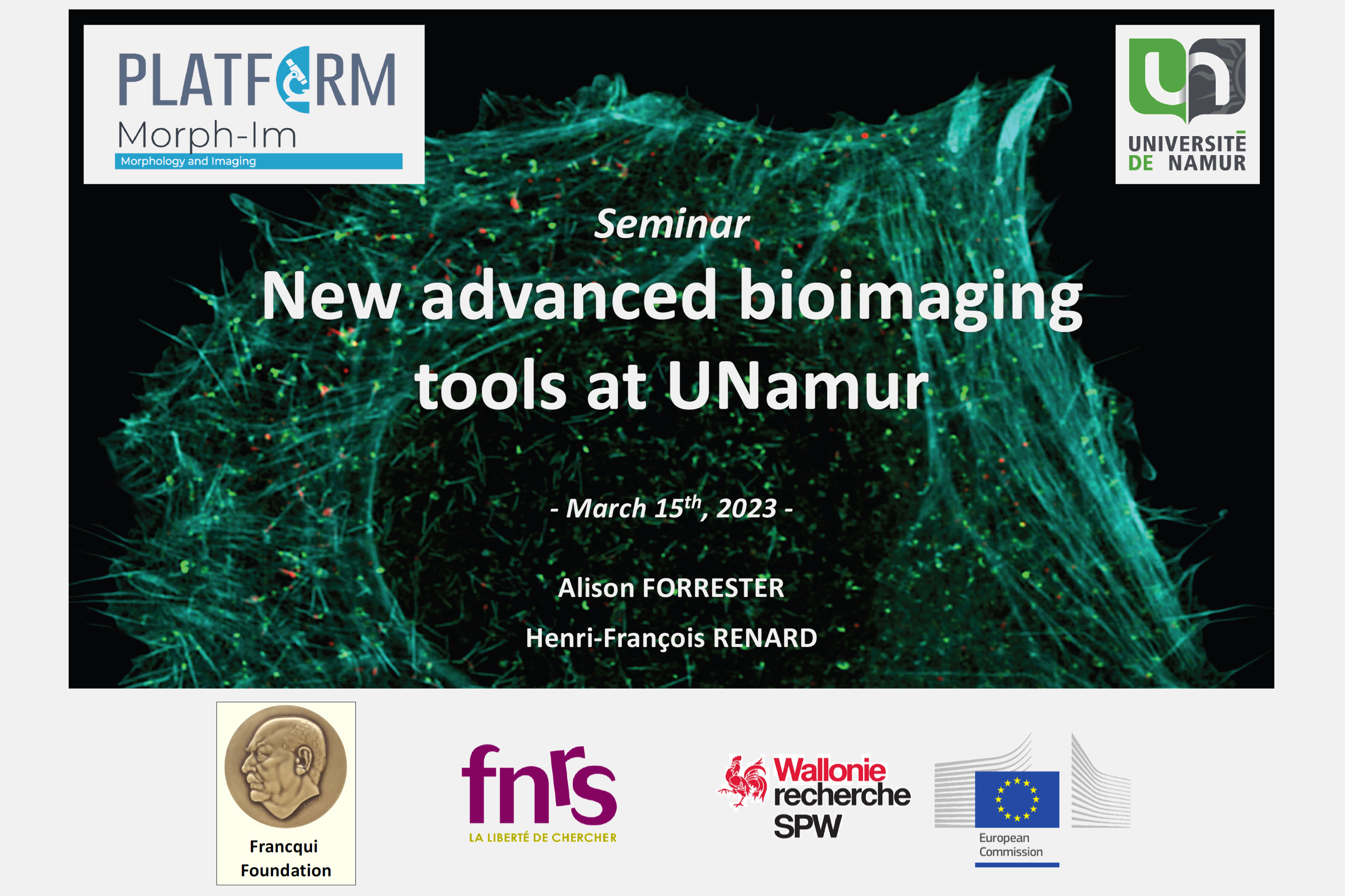 Inauguration of the new bioimaging facility at UNamur — Narilis