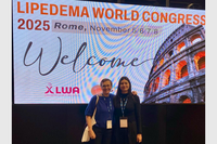 PhD student Laurie Marchal and plastic surgeon Dr. Christine Deconinck at the Lipedema World Congress in Rome