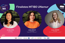 Three NARILIS PhD students nominated to represent the UNamur at the Belgian interuniversity final of "Ma thèse en 180 secondes"
